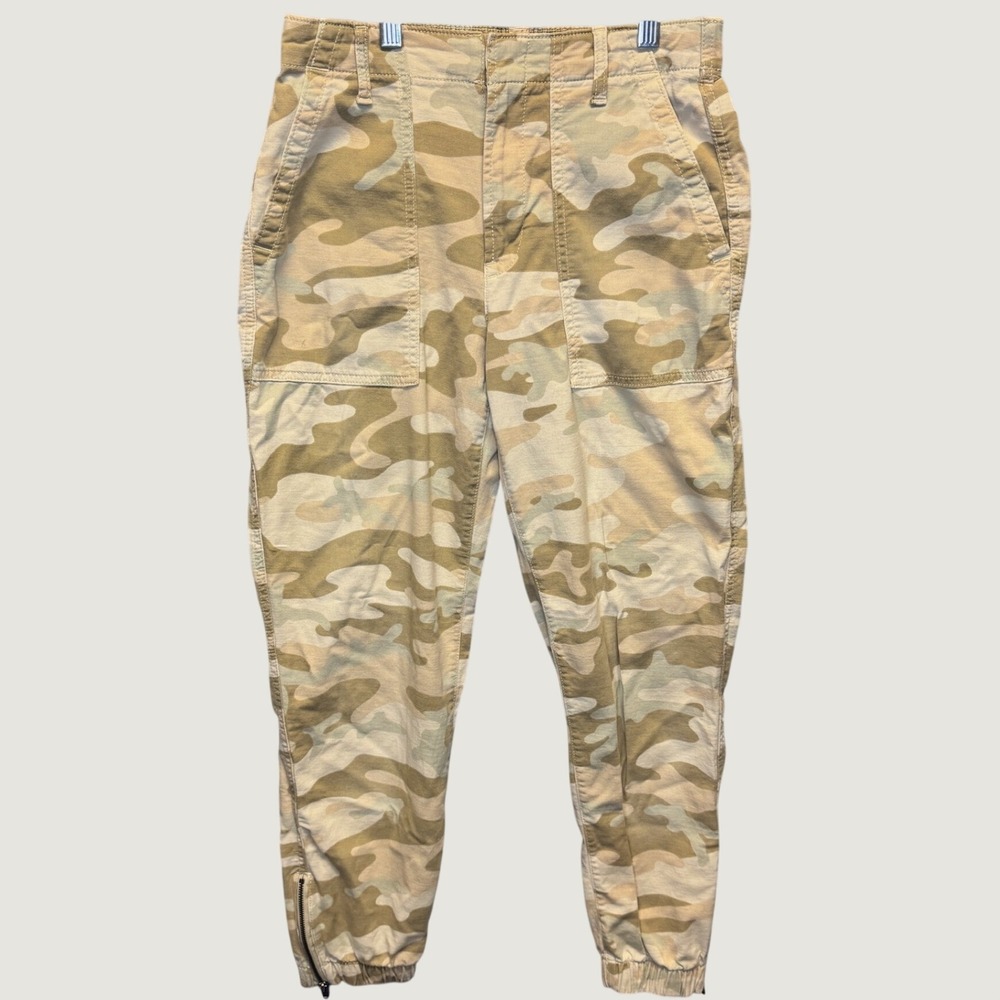2314 | GAP Women's Utility Ankle Zip Jogger Pants Camo Camouflage Stretch Size 2